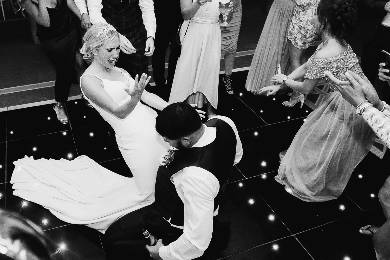 Bride and groom on the dance floor