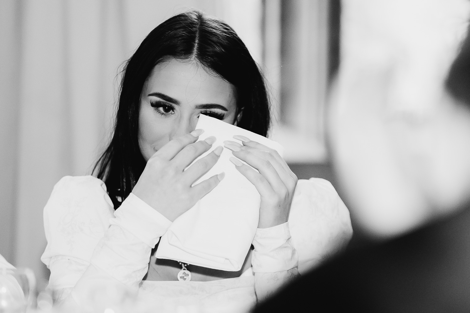 Grooms sister crying during speeches