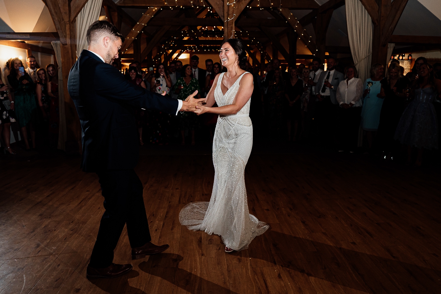 Bride and groom first dance