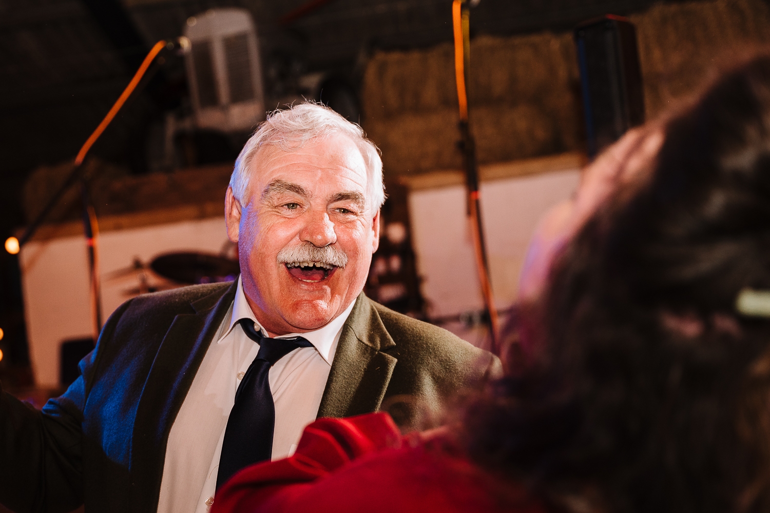 Father of groom dancing