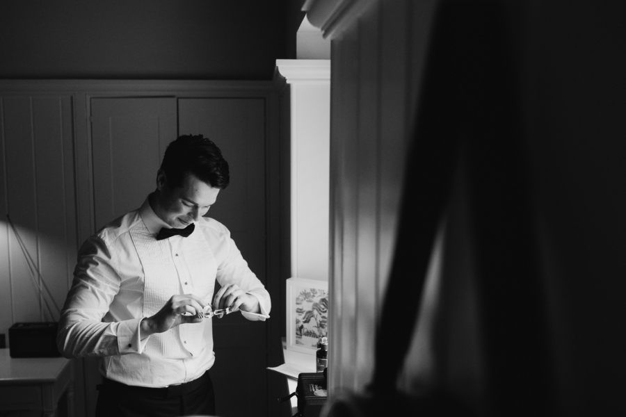 Middleton Lodge Wedding Photography 1 Groom getting ready for his Middleton Lodge Wedding