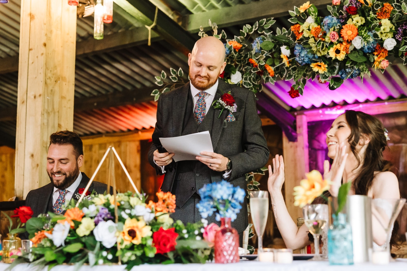 Whitebottom Farm Wedding 43 speeches at Whitebottom Farm Wedding