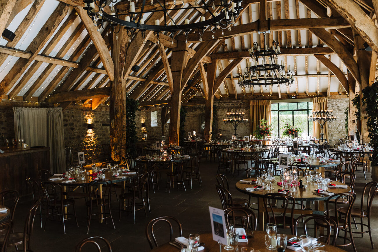  A photo of the wedding breakfast at Bolton Abbey Tithe Barn Wedding